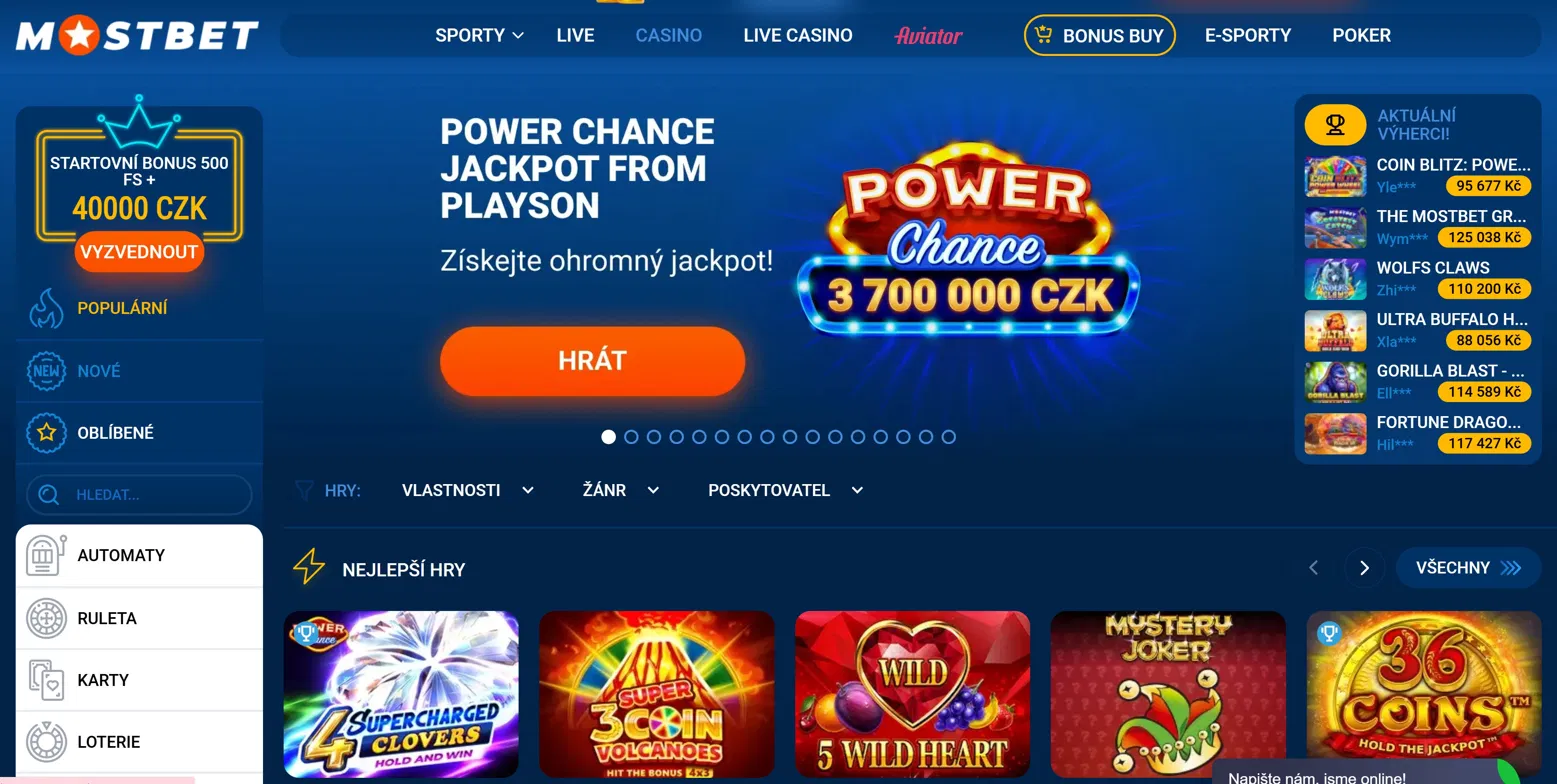 Mostbet Casino – sloty, filtr vlastností, nejlepší hry